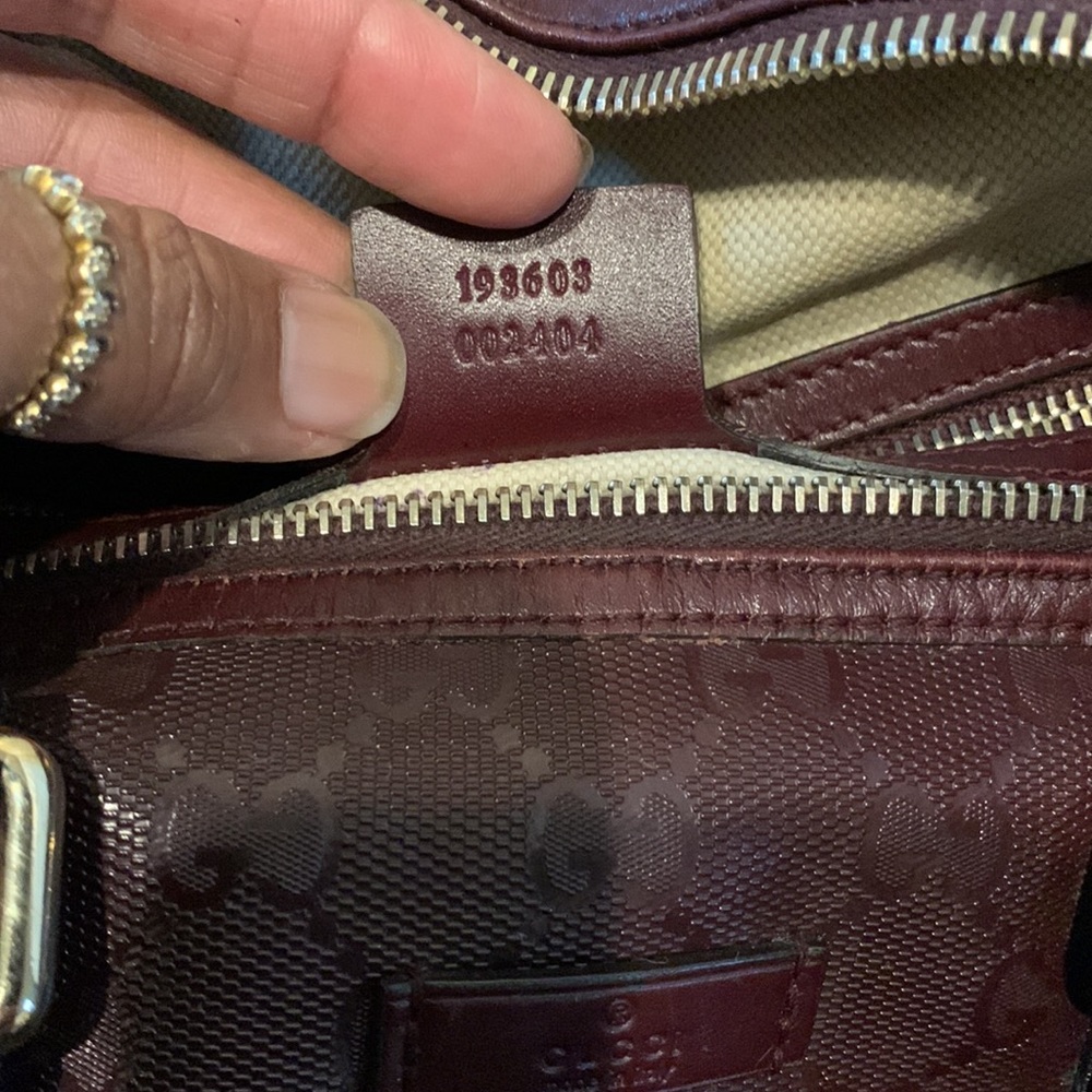 Authentic Gucci Imprime Monogram Medium Joy Boston Bordeaux - Picture 15 of 15